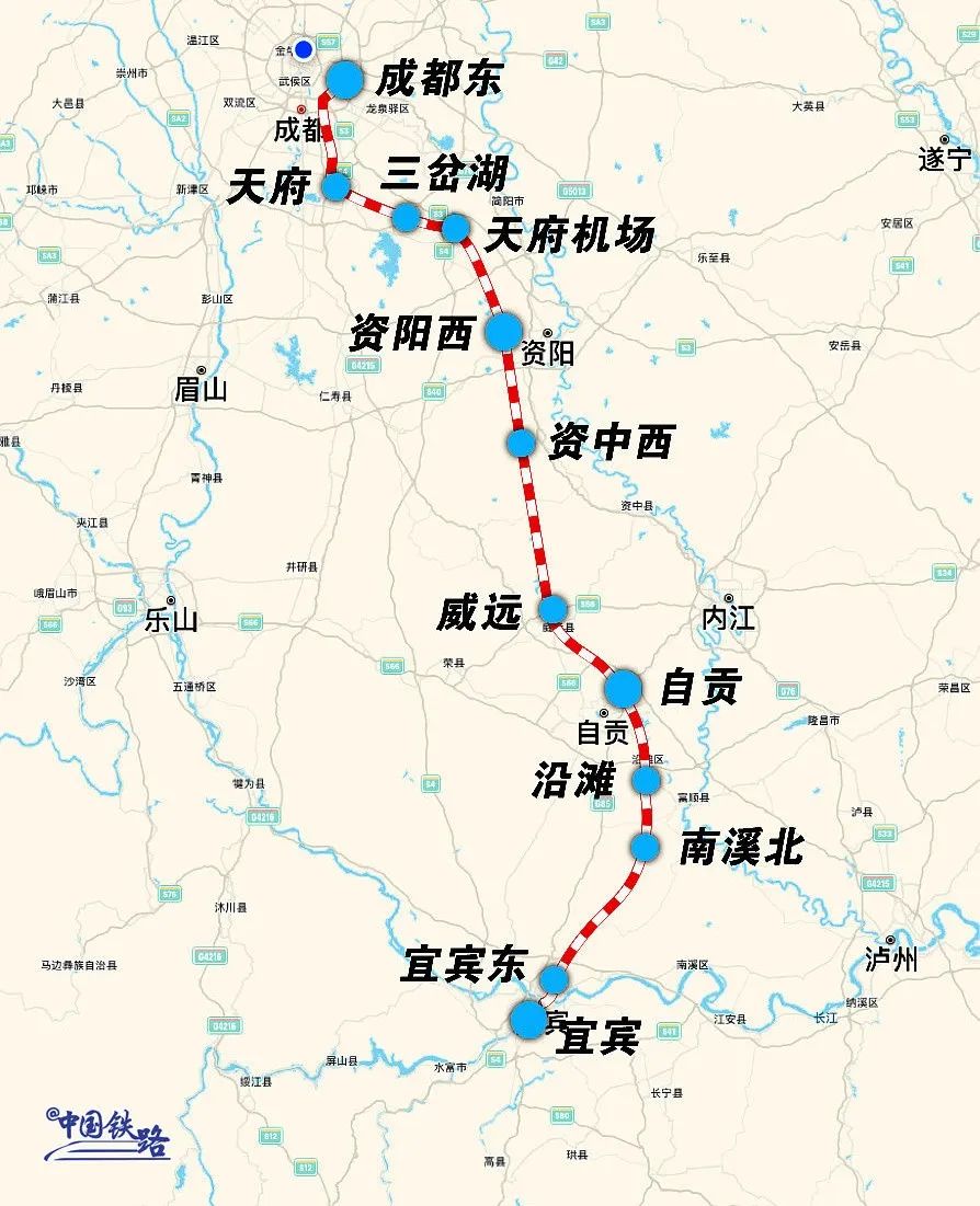 宜宾高铁已通车线路图图片