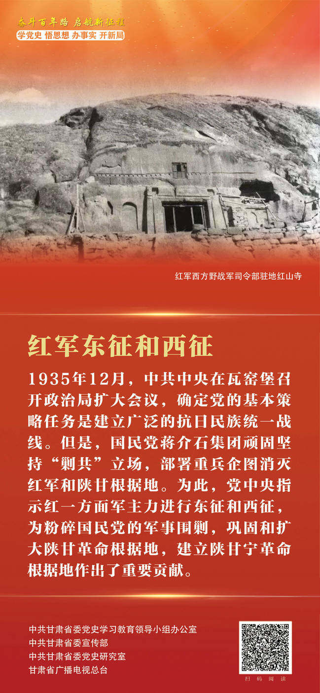 微海报丨甘肃红色印记红军东征和西征